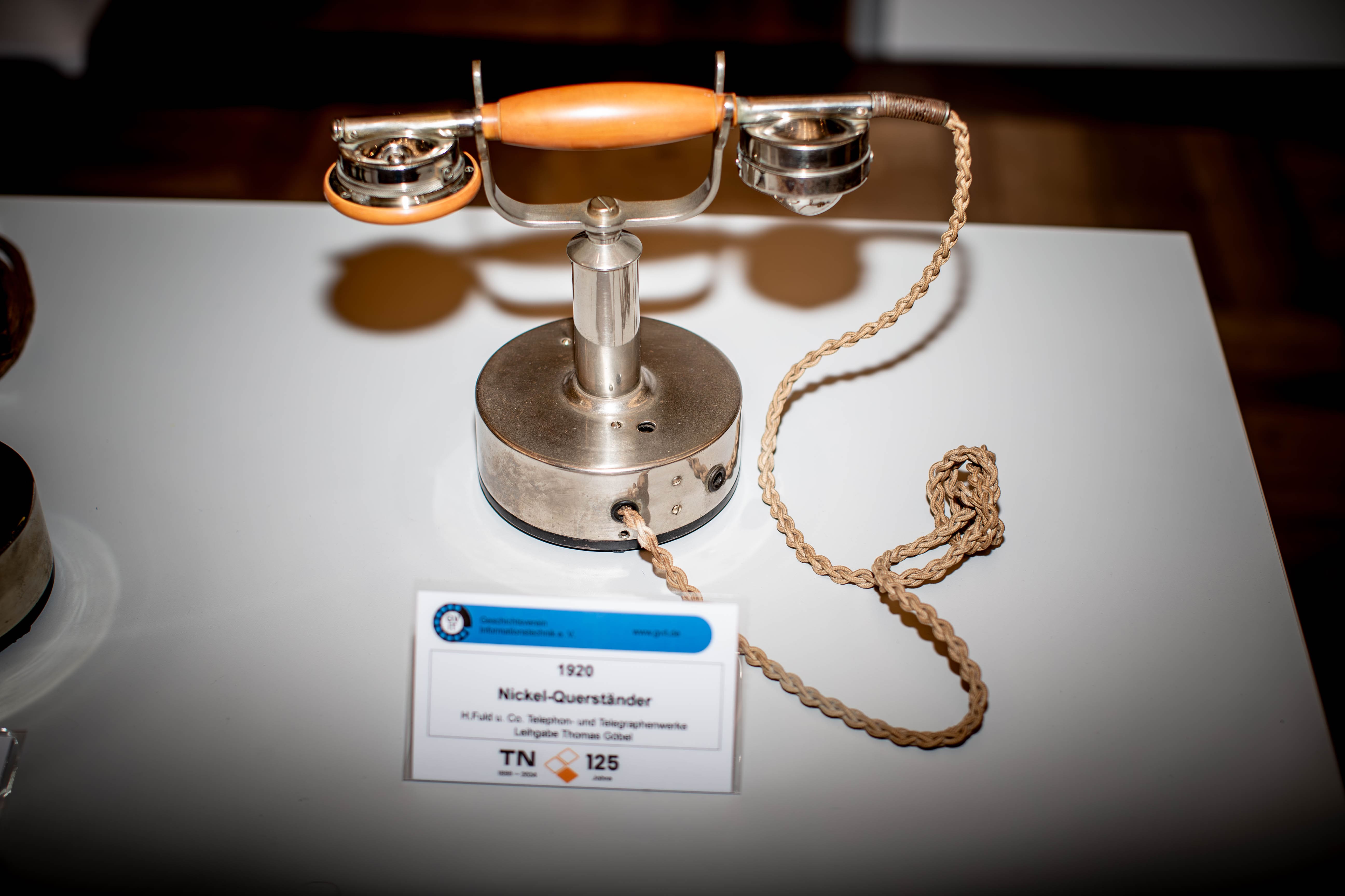 Nickel Crossbar Telephone Stand (Querständer), 1920